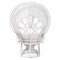 Bali & Pari Ediva Modern Bohemian White Natural Rattan Peacock Accent Chair 238-13392-ZORO - alternate 9
